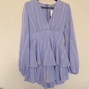 Fashion Nova Delicately Bell Sleeve Romper